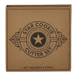 Creative Brands Boxed Stainless Steel Cookie Cutter Gift Set, 6-Piece, Holiday Star
