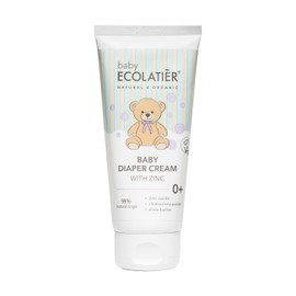 Ecolatier Zinc Oxide Baby Nappy Cream, 100 ml, Vegan Certified, 99% Natural Origin, Chamomile & Shea Butter