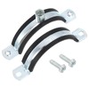 sourcing map 4 Pcs Adjustable Pipe Bracket Clamp, 3"(76mm) Wall