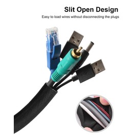 Secbolt Cord Protectors from Pets No Chew, 10ft - 3/4 inch Ultra Durable Cord Covers for Pets, Bite-Resistant Cable and Wire Protector for Cats, Dogs, Rabbits - Black