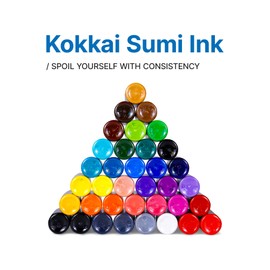 Kokkai Sumi Tattoo Ink, Premium Quality, Precision Medium Viscosity, Rich Hue, Quick Healing, Acrylic-Free, Water-Based, Ready-to-Use Ink for Precision Tattooing (Koi Red, 1 oz)