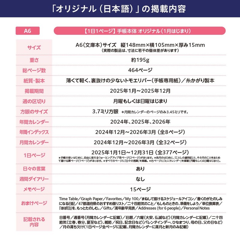 Almost daily Notebook 2025 Original (A6) [A6/1 Page Per Day/January/Sunday]