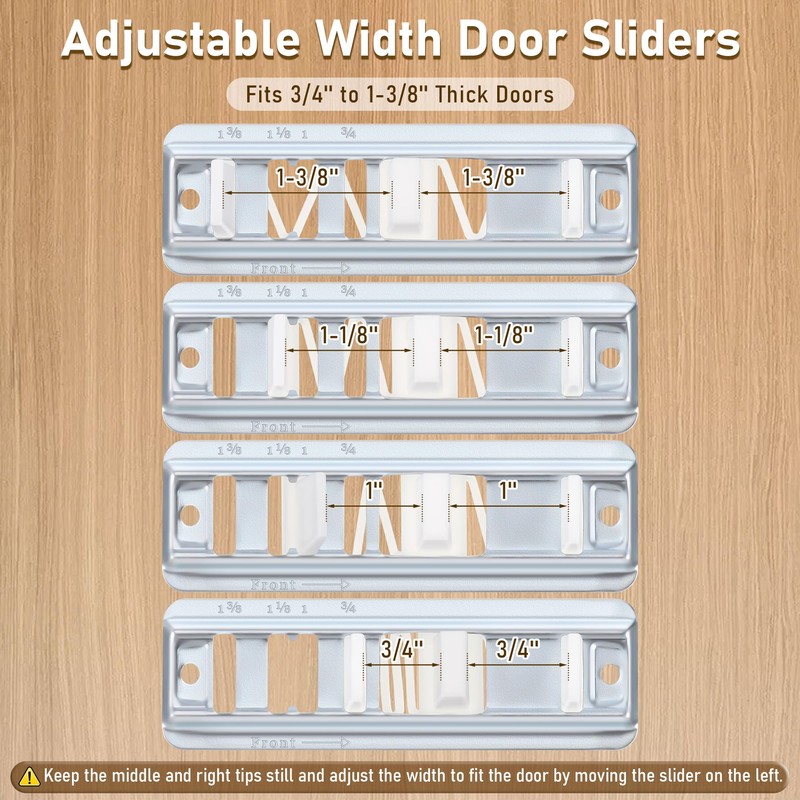4 Pack Sliding Closet Door Floor Guides with Carpet Risers,