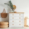6pcs Round Drawer Knobs Wood Rattan Woven Handmade Drawer Pulls