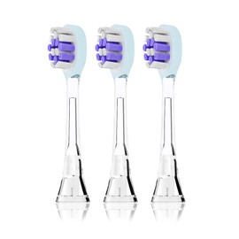 Acelike 601 Metal Electric Toothbrush Replacement Brush Head, 100% Compatible with 601 Electric Toothbrush, Soft Bristles Refill Brush Head-3 pcs