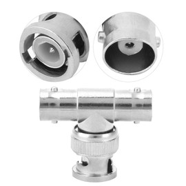 2pcs Splitter BNC Male to Dual Female Coaxial Adapter T BNC Male Splitter for CCTV Camera Surveillance System