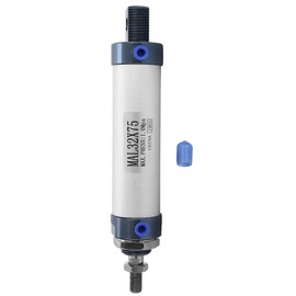 Pneumatic Cylinder, 32mm Single Rod Pneumatic Cylinder Double Acting Mini Pneumatic Air Cylinder Aluminum Alloy Pneumatic Cylinder(75mm)