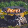 Veryard 18" Cast Iron Griddle, Round Iron Pan, Portable Campfire