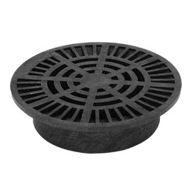 StormDrain Oversized Grate-Connects to 6" Catch Basin, SDR and Corrugated Pipe – Top Round Drain Grate Cover Measures 7.75”- Superior Strength and Durability, Black