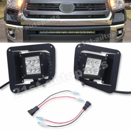 21ST For 2014-2021 Toyota Tundra Fog Lights Pair Front Bumper Lamps Wiring Switch Kit