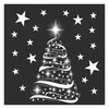 Christmas Windows Stickers - Christmas Star Tree with Xmas Stars