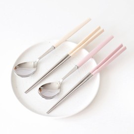 1+1 Kamome Kitchen Pastel Cutlery Set 4 Colors / 1+1 카모메키친 파스텔로 수저세트 4컬러