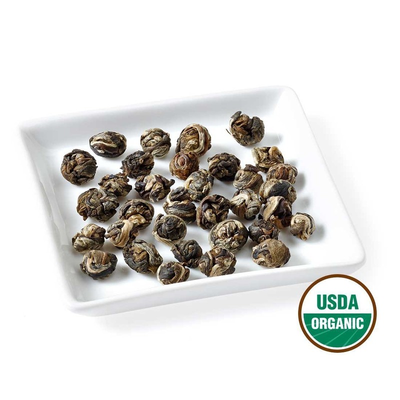 Golden Moon Tea Organic Jasmine Pearls Green Tea - Loose