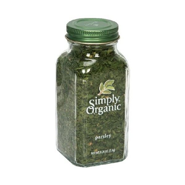 Simply Organic Parsley Flakes Cut & Sifted Certified Organic, 0.26 Ounce Containers (Pack of 6)