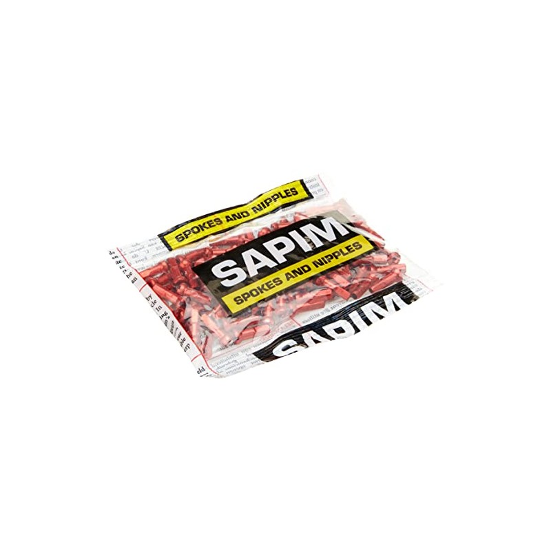 Sapim Polyax Alloy 14 Gauge Spoke Nipples, 14mm, Red