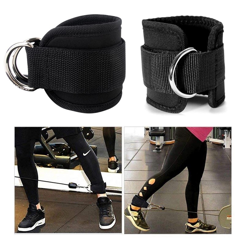 GWAWG 2Pcs Adjustable Ankle Cuff Straps for Glute Workouts Leg