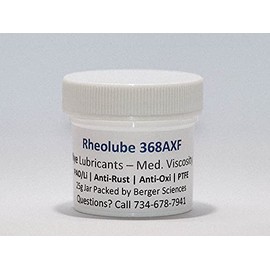 Rheolube 368AXF 25 Gram Jar Medium-Light Viscosity Synthetic Grease with Unique Additive Package, Including Rust Inhibited, Tackifier, PTFE Fortified and EP Fortified