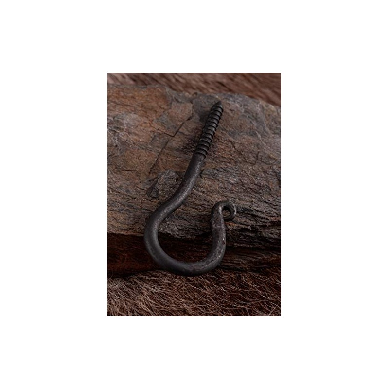 Ulfberth Forged hook with thread, approx. 10 cm, medieval LARP,