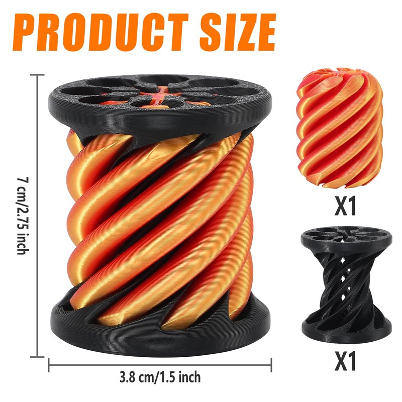 RZCOMP 3D Printed Impossible Cone Spiral Cone Fidget Toy Mini