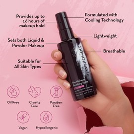 Skindinavia The Makeup Finishing Spray, Bridal Makeup Setting Spray, All-Day Wear, Long-Lasting Up to 16+ Hours, Heat-Resistant & Waterproof, Wedding Day, Bridal Shower Gift, 4.0 Oz