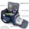 Sports Duffle Bag with Shoes Compartment and Wet Pocket, 42L
