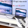 QIANRENON 90° Angle USB C to USB Adapter 10Gbps USB