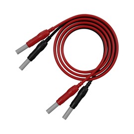 CZJZDZ 2pcs Banana to Banana Test Lead Safty Type Cable Line Wire, Retractable 4mm Banana Plug for MultiMeter, Electrical Test Jumper Wire 100cm/3.3ft 70019A