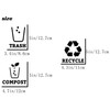 XTRAYXRAY Trash Can Stickers Set of 3 Recycle Vinyl Decal