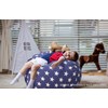 Aubliss Stuffed Animal Storage Bean Bag Chair Cover Only for