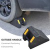 OrangeStar 4-Pack Heavy Duty Rubber Wheel Chocks with Hand Grip