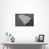 Conquest Maps Push Pin South Carolina Map Board - With