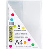 Osmer BCA4 A4 Book Cover, Super Clear (Pack of 5)