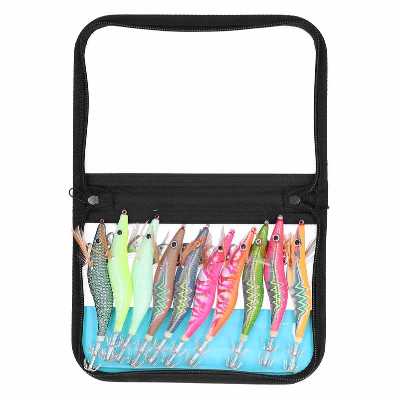 10pcs Squid Jig Hook Hard Fishing Lures Luminous Wood Fishing