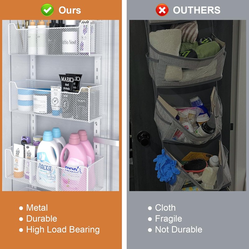 VyGrow Over The Door Organizer, Metal Door Organizer Hanging with