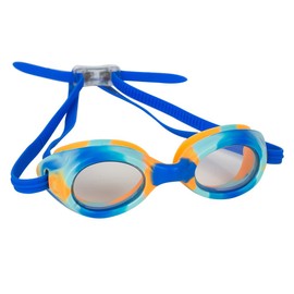 Splaqua Kids Swim Goggles for Boys and Girls - Adjustable Straps, Silicone Eye Seal, UV Protection and Anti Fog Lenses Swimming Goggle - Blue Tie Dye
