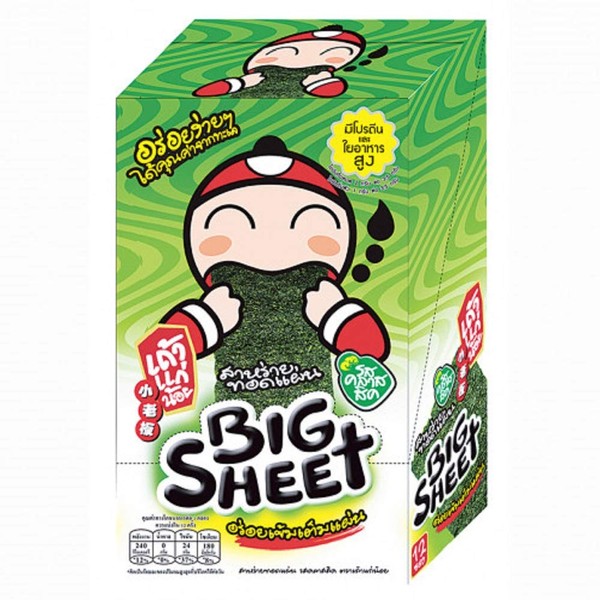 Tao Kae Noi - Big Sheet Seaweed: Classic (0.1 oz (3.5 g) x 12 pcs