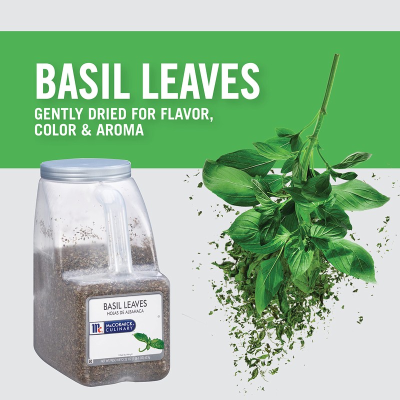 McCormick Culinary Dried Basil Leaves, 22 oz - One 22