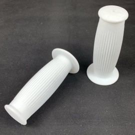[D's Strano] Barrel Non-Piercing Grip Tal Universal Motorcycle Motorcycle Custom Dress Up (White, 22.2mm)