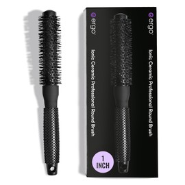 Ergo Ceramic Ionic Round Brush for Blow Out - Salon Quality Hair Brushes for Women - Roller Brush for Blow Drying, Wet and Dry Hair Styling, Volumizing Hair Care - ER65: 2.5"