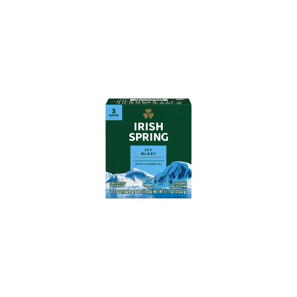 Irish Spring Soap Bar Icy Blast 3 x 104.8 g