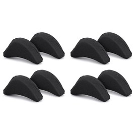 Gjinxi 8 Pcs Shoe Filler for Too Big Shoes Women, Soft Sponge Adjustable Shoe Filler, Big Toe Shoe Fitters Unisex Forefoot Foot Cushion for High Heel Pumps Flats Sneakers, Make Big Shoes Fit(Black)