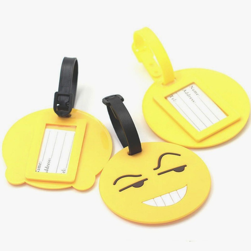 Travel Luggage Tags, Emoji Suitcase Travel ID Label Tags Holders,