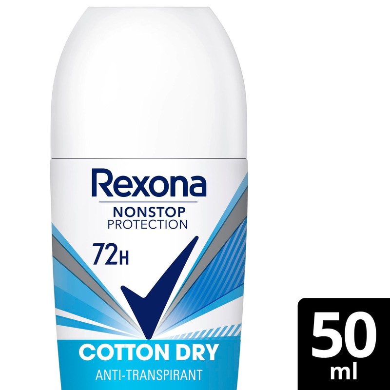 Rexona Nonstop Protection Deo Roll-On Cotton Dry Anti Transpirant mit
