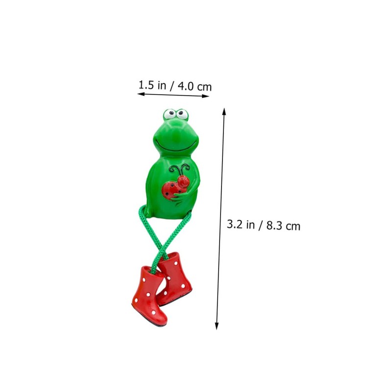 LABRIMP Resin Frog-Shaped Ornaments 3 Pack Decorative Craft Living Space