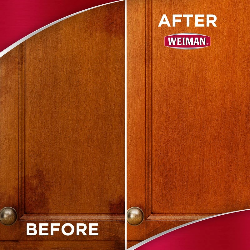 Weiman Cabinet Wood Clean and Shine Fresh Almond Scent Protects