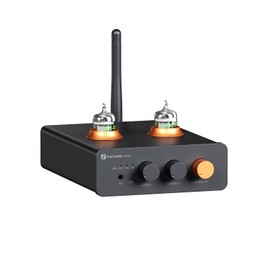 Fosi Audio GR40 Tube Preamplifier with DAC, Stereo Headphone Amplifier 3.5mm Home Audio for Active Speakers/Headphones, Digital to Analog Audio Converter Preamp with Bluetooth and USB/Opt/Coax