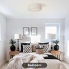 CALOKES 18-Inch Large Flush Mount Ceiling Light Fixture with Fabric