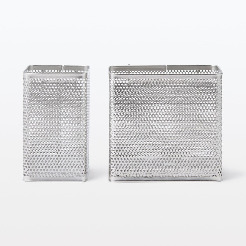 MUJI MCC64A2S Stainless Steel Cutlery Stand, Silver, Small