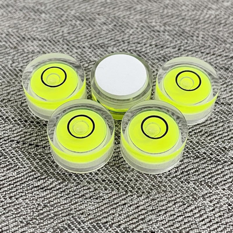 YMGBHNKJLS 5Pcs Small Circular Bubble Levels with Double Sided Adhesive