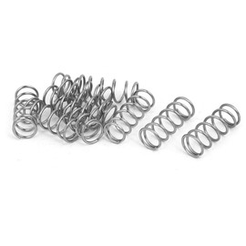 TA-VIGOR 10Pcs Extended Compressed Spring, 8mm OD,0.8mm Wire Size,20mm Length Durable Stainless Steel Small Dual Hook Tension Spring for Furniture Screen Doors Repair Projects